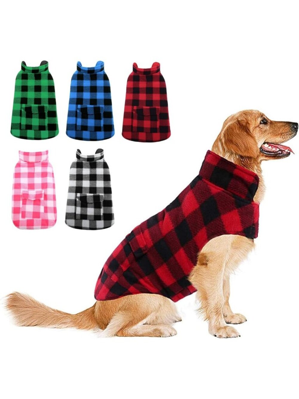 Reversible Dog Winter Coat - Warm Jacket for Small, Medium & Large Dogs